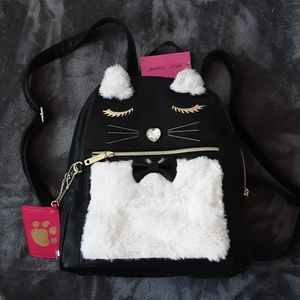 Gorgeous Kittycat Betsey Johnson backpack GoldEyes